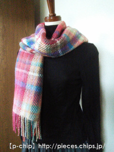秋冬幅広ストール001