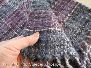 マフラーS（小さめ）　003　織り地アップ