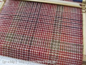 幅広マフラー06織っているところ