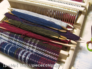 綾織りのマフラー