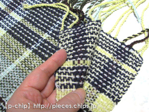 手織り　幅広マフラー08