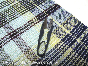 手織り　幅広マフラー08