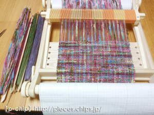 マフラー009 織り始め