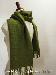 マフラー015ヤクの糸で綾織り