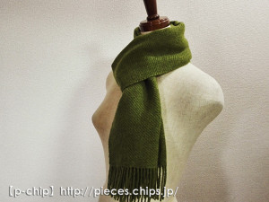 マフラー015ヤクの糸で綾織り