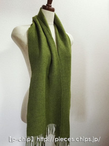 マフラー015ヤクの糸で綾織り