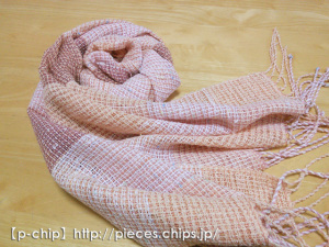 ストール010　サクラ色