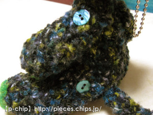 ブルー系のシェルボタン