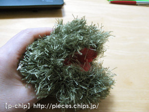 口をセットして縫い合わせる