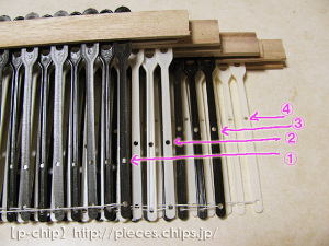 綜絖の穴の位置