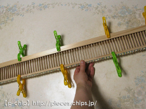 幅広の織り機用に筬と綜絖を作る