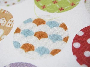 シールのアップ