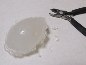 上下の型に合印をいれる