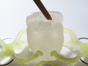 気泡を地道に消す