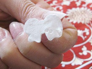 リング台の中に残っていた気泡